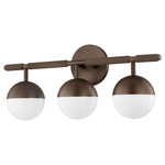 Enson Bathroom Vanity Light - Bronze / Opal