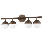 Enson Bathroom Vanity Light - Bronze / Opal