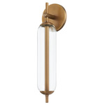 Blaze Outdoor Wall Light - Patina Brass / Clear