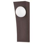 Victor Outdoor Wall Sconce - Textured Bronze / Opal