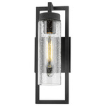 Chester Outdoor Wall Light - Textured Black / Clear
