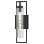 Chester Outdoor Wall Light - Textured Black / Clear