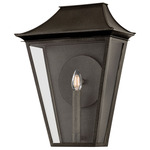 Tehama Outdoor Wall Sconce - French Iron / Clear