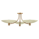 Wolfe Ceiling Light - Patina Brass / Soft Sand