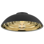 Eclipse Ceiling Light - Soft Black / Brass