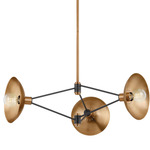 Axel Chandelier - Patina Brass / Black