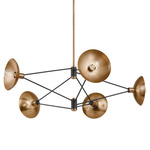 Axel Chandelier - Patina Brass / Black