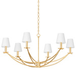 BO Chandelier - Vintage Gold Leaf / White