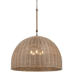 Huxley Outdoor Pendant - Textured Bronze / Natural