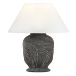 Pecola Table Lamp - Windswept Ash / Off White