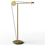 Cercle et Trait Standing Reading Light - Satin Brass