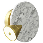Compass Wall Sconce - Satin Brass / White Marble