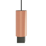 Extra Pendant - Satin Copper Outer Shade & Canopy / Satin Graphite