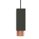 Extra Pendant - Satin Graphite Outer Shade & Canopy / Satin Copper