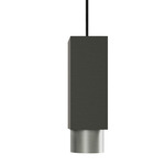 Extra Pendant - Satin Graphite Outer Shade & Canopy / Satin Nickel
