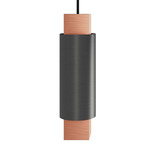 Extra Pendant - Satin Graphite Outer Shade & Canopy / Satin Copper