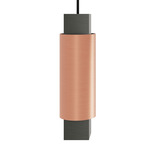 Extra Pendant - Satin Copper Outer Shade & Canopy / Satin Graphite