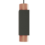Extra Pendant - Satin Graphite Outer Shade & Canopy / Satin Copper