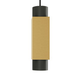 Extra Pendant - Satin Brass Outer Shade & Canopy / Satin Graphite