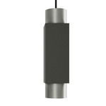Extra Pendant - Satin Graphite Outer Shade & Canopy / Satin Nickel