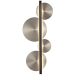 Strate Moon Wall Sconce - Satin Graphite / Satin Nickel