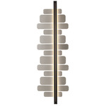 Strate Score Wall Sconce - Satin Graphite / Satin Nickel