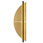 Strate Spi Wall Sconce - Satin Graphite / Satin Brass