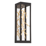 Aerie Outdoor Wall Sconce - Black / Gold