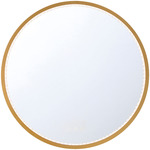 Cerissa Gen2 Round Color Select LED Mirror - Gold