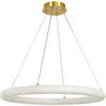 Neptune Color Select Pendant - Brass / Alabaster