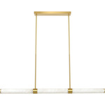 Luella Color Select Linear Pendant - Brass / Alabaster