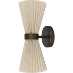 Amore 2-Light Wall Sconce - Bronze / Natural Linen