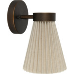 Amore Wall Sconce - Bronze / Natural Linen