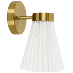 Amore Wall Sconce - Brass / White Linen