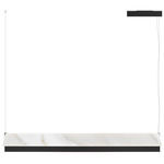 Fly Shade Linear Pendant - Anthracite / Marble Print Cotton