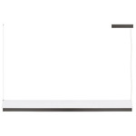 Fly Shade Linear Pendant - Anthracite / White Cotton