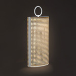 Clara Outdoor Portable Lamp - Matte White Lacquered / Vienna Straw Effect