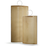 Clara Outdoor Portable Lamp - Matte White Lacquered / Vienna Straw Effect
