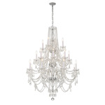 Traditional Crystal Chandelier - Polished Chrome / Crystal