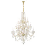 Traditional Crystal Chandelier - Polished Brass / Crystal