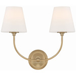 Sylvan Dual Glass Wall Sconce - Vibrant Gold / White