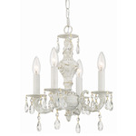 Paris Market Crystal Chandelier - Antique White / Crystal