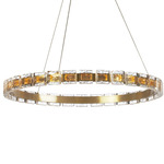 Camila Chandelier - Aged Brass / Crystal