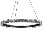 Camila Chandelier - Matte Black / Crystal