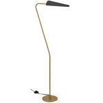 Cassie Floor Lamp - Aged Brass / Matte Black