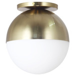 Dayana Ceiling Light Fixture - Aged Brass / White
