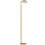 Fia Floor Lamp - Aged Brass / White