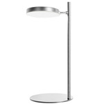 Fia Table Lamp - Satin Chrome / White