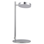 Fia Table Lamp - Satin Chrome / White