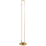 Freya Floor Lamp - Aged Brass / White